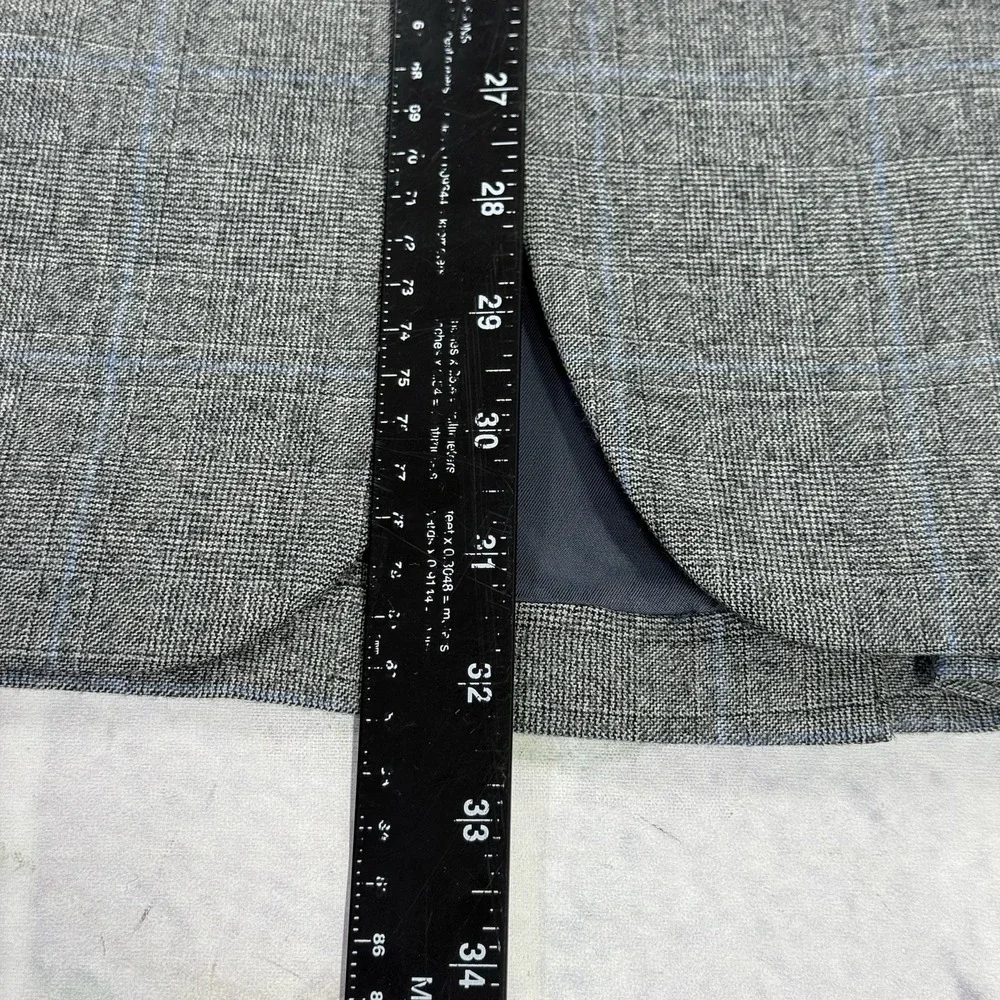 VTG Hickey Freeman Suit 42L Pure Wool Gray‎ Glen Check 36L Pants USA 90s